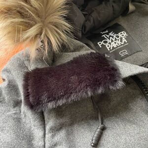 Aritzia TNA Grey Down Powder Parka